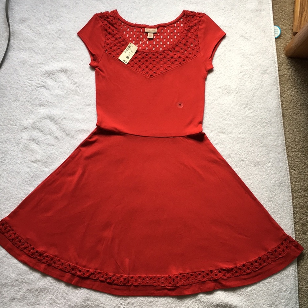 Aeropostale Women's Cape Judy Red Dress XS